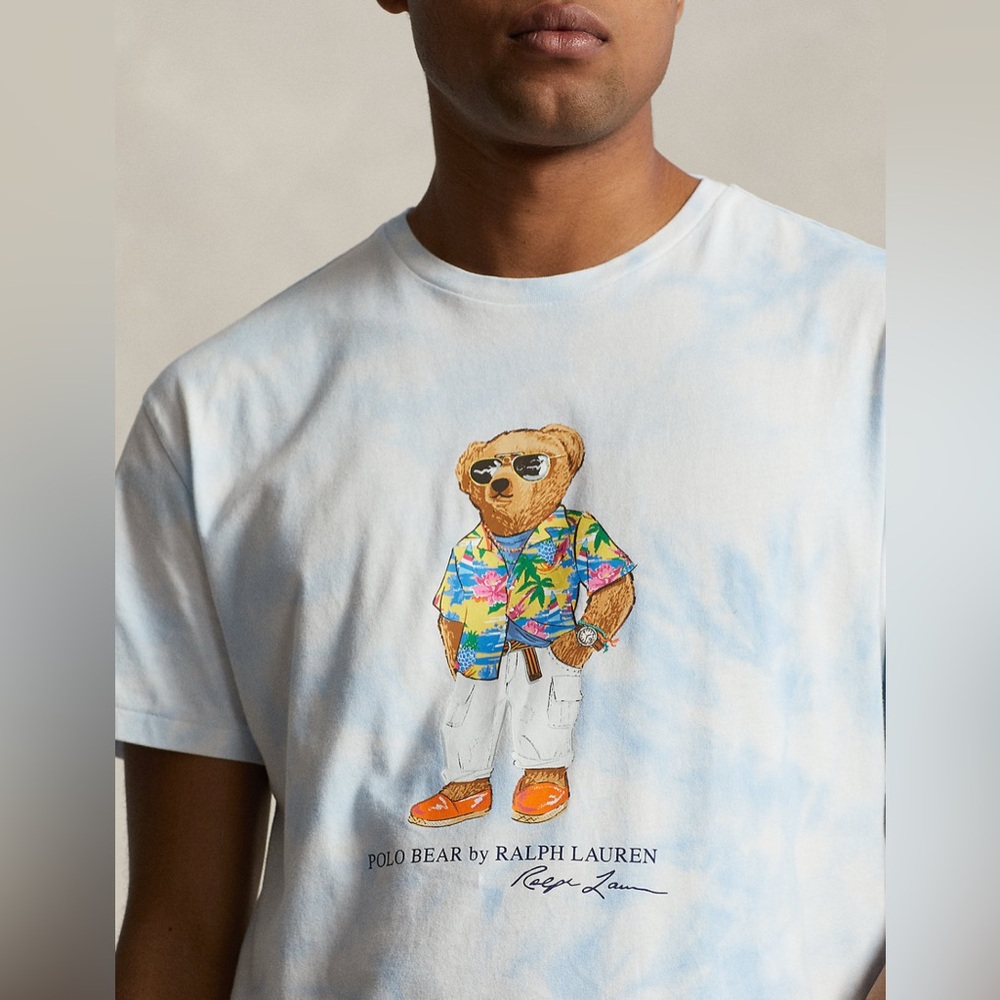 Men's Classic-Fit Polo Bear Tie-Dye T-Shirt